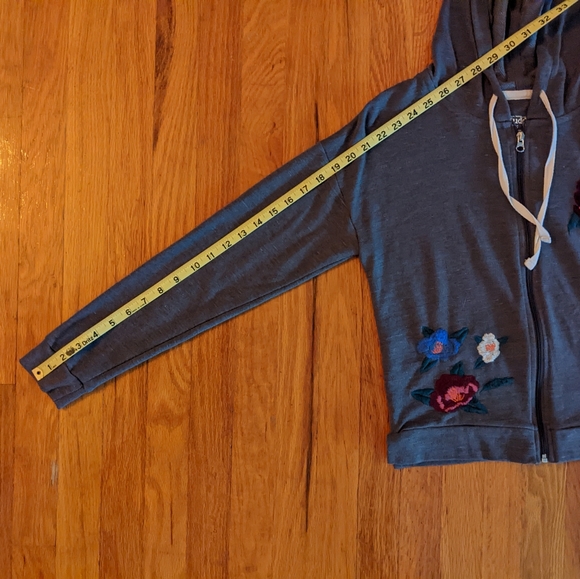 Mudd Floral Embroidered Hoodie Small - Picture 7 of 9